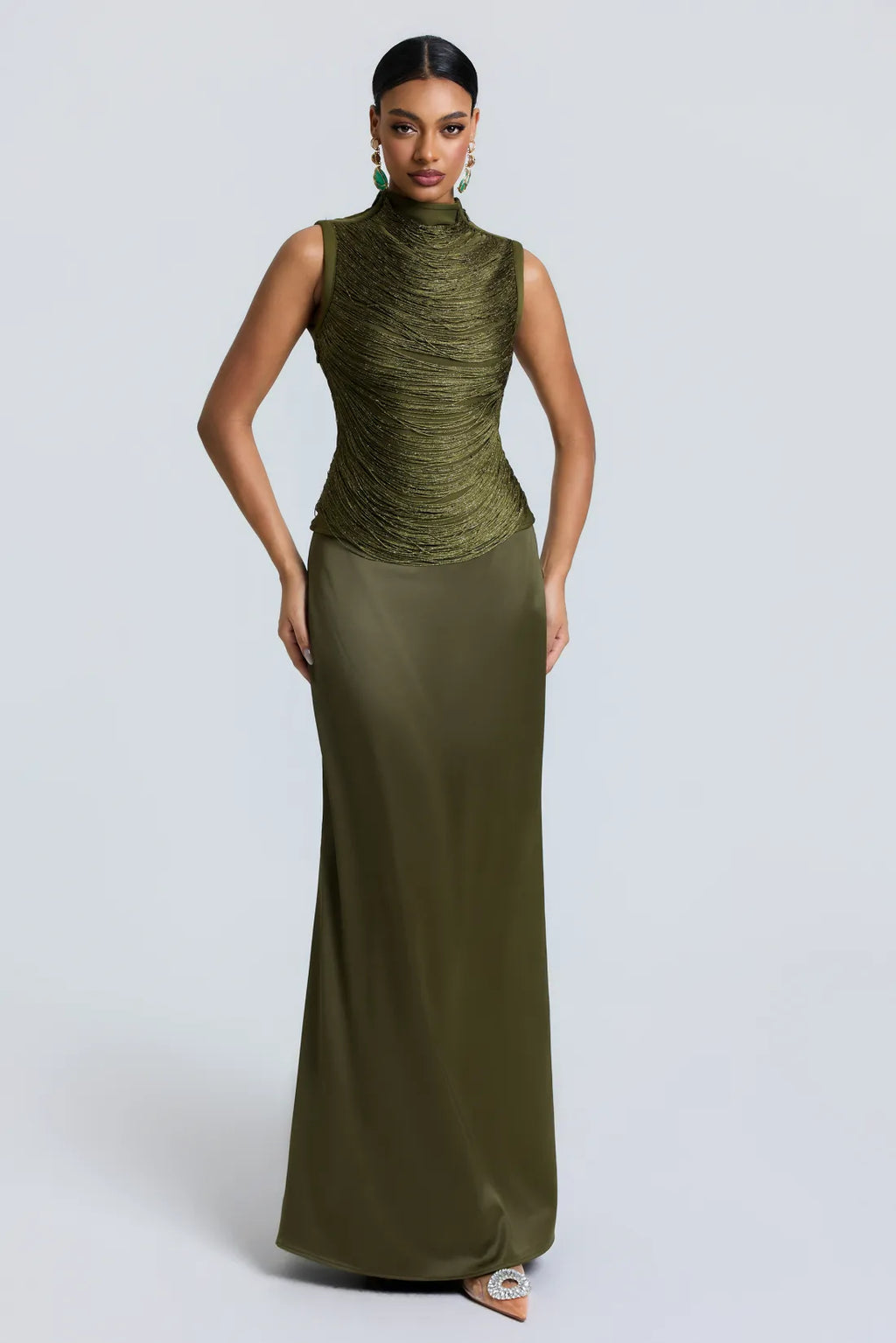 Elaye İşlemeli Premium Maxi Elbise