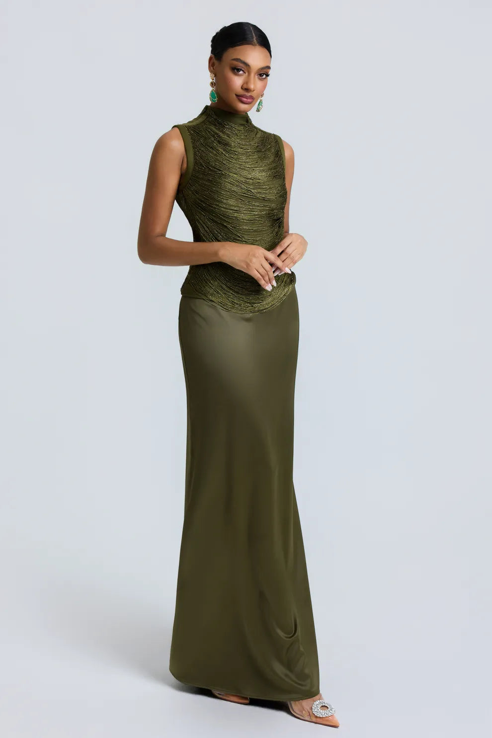 Elaye İşlemeli Premium Maxi Elbise