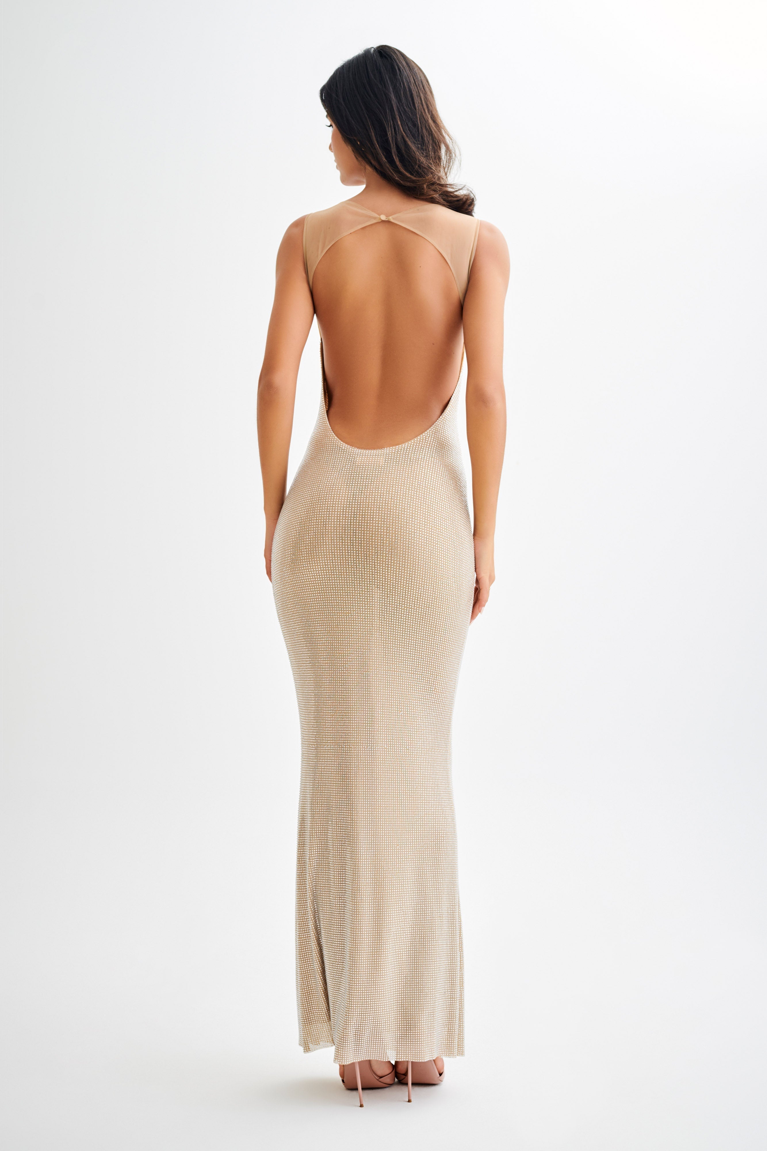 Jasmyn Kristal İşlemeli Premium Maxi Elbise