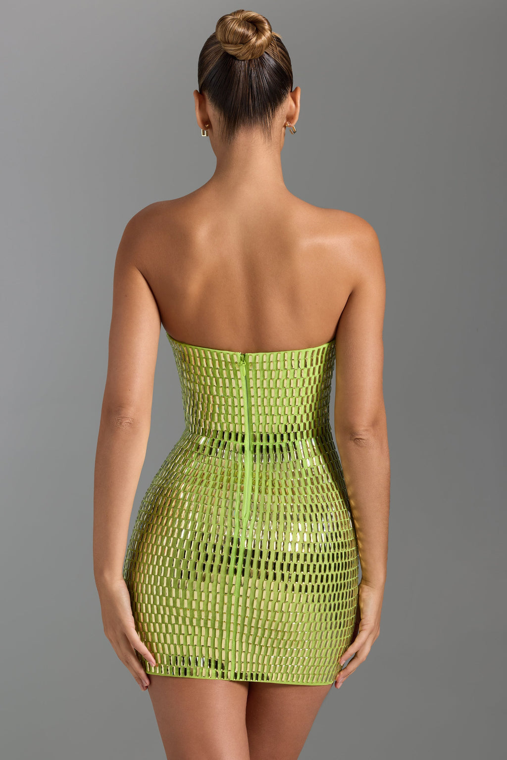 Embellished Bandeau  İşlemeli Mini Elbise