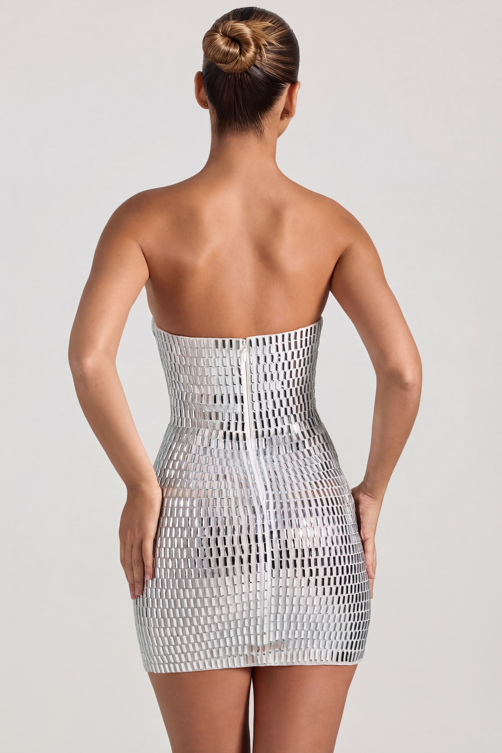 Blyvora Bandeau İşlemeli Mini Elbise
