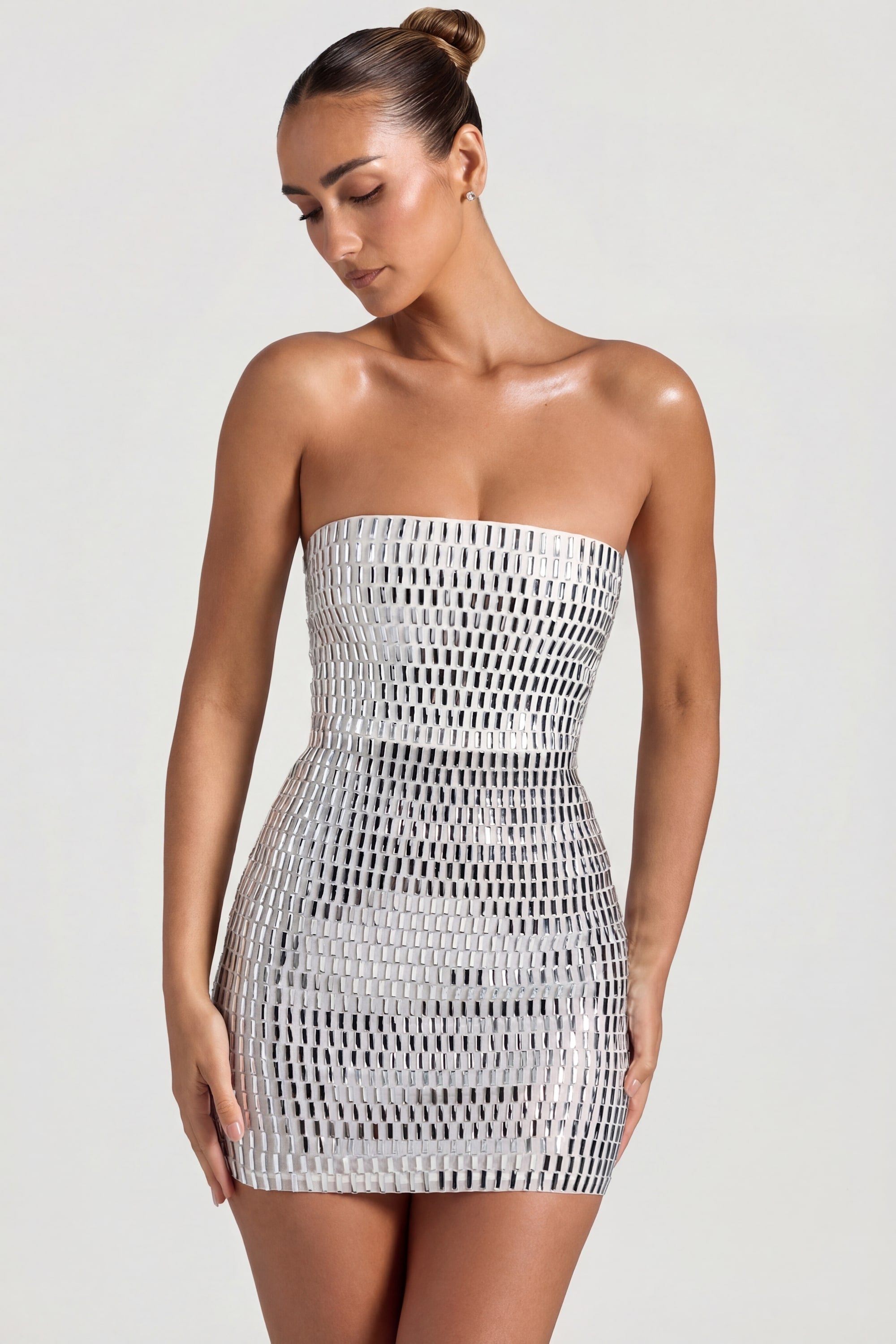 Blyvora Bandeau İşlemeli Mini Elbise