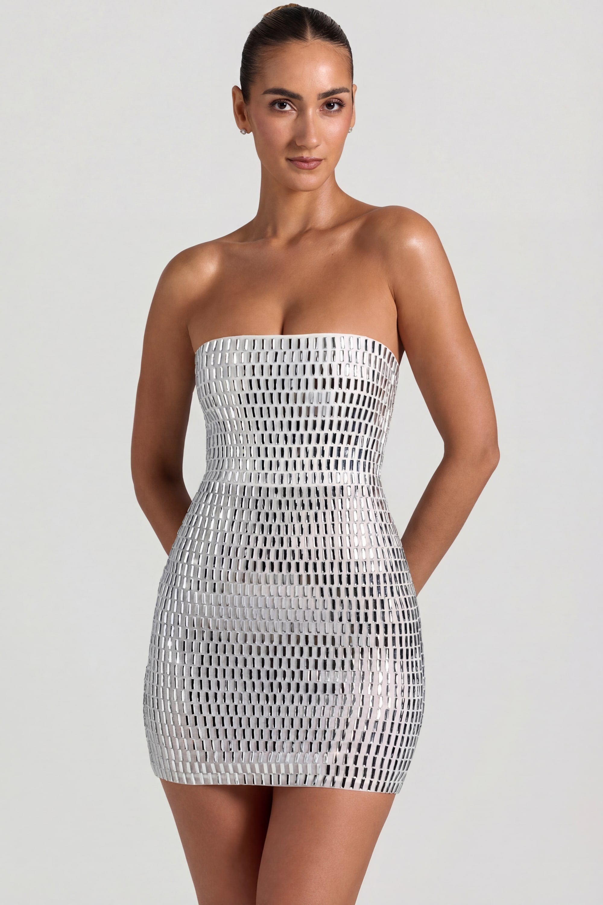 Blyvora Bandeau İşlemeli Mini Elbise