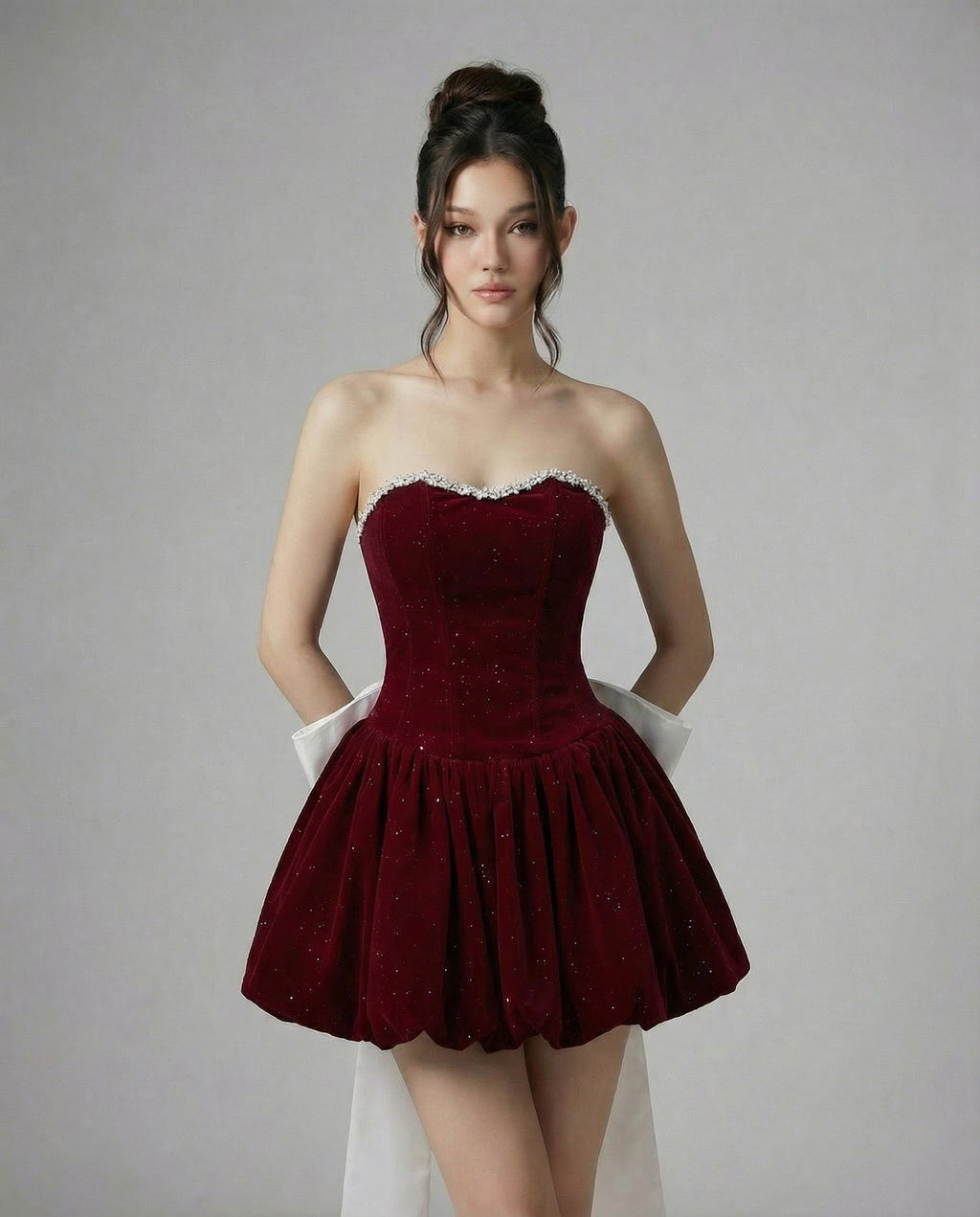 Kristal Korseli Premium Mini Elbise