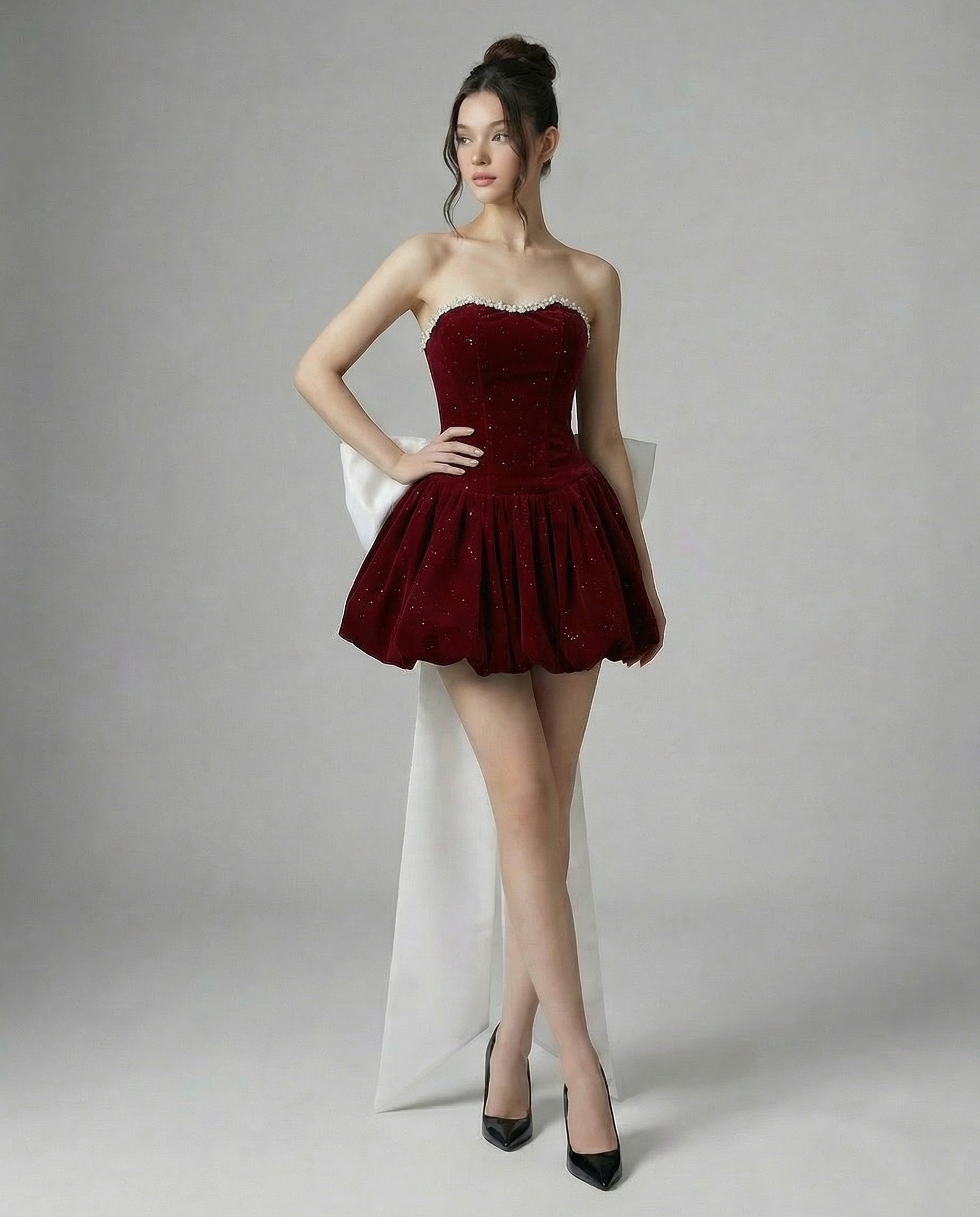 Kristal Korseli Premium Mini Elbise