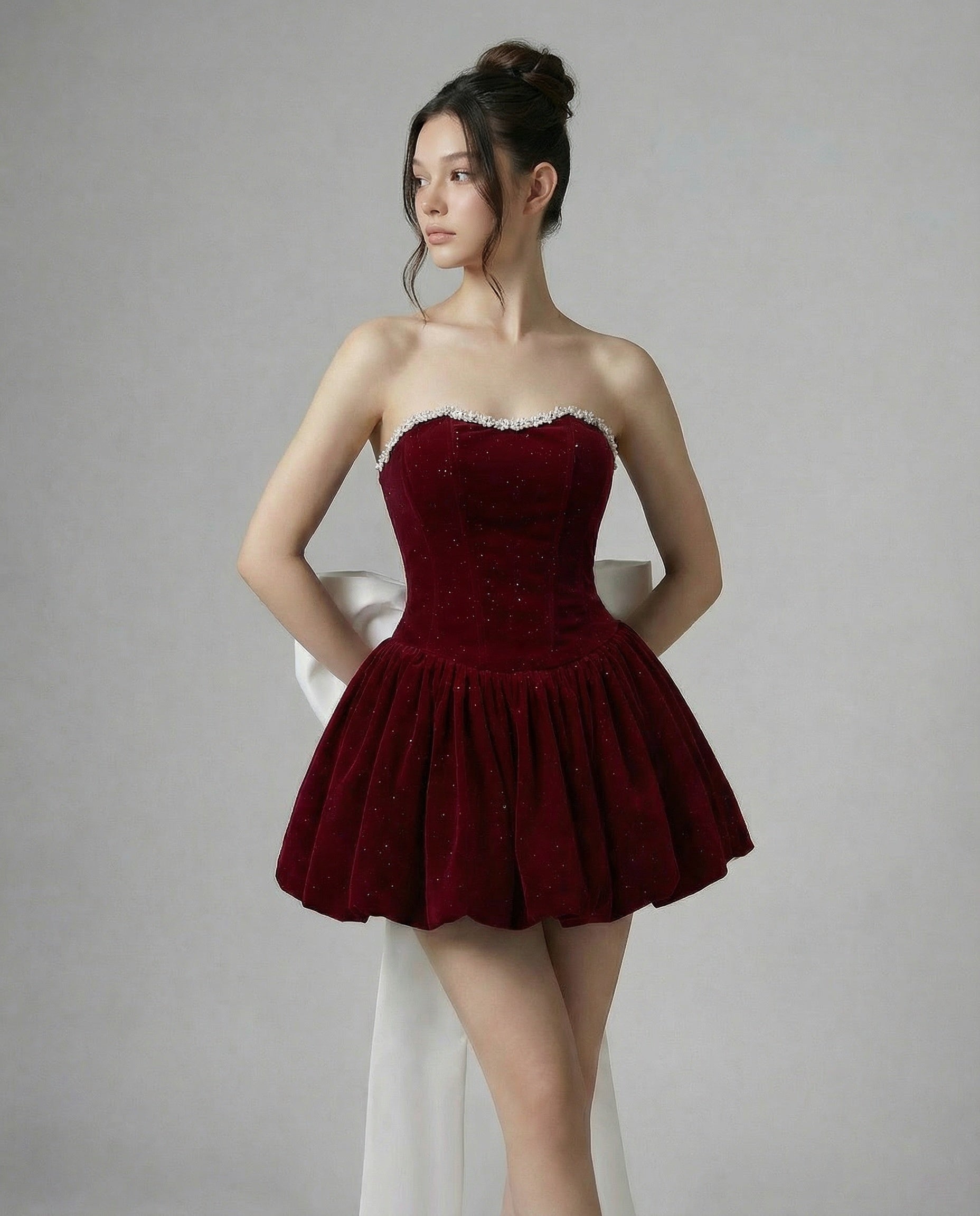 Kristal Korseli Premium Mini Elbise