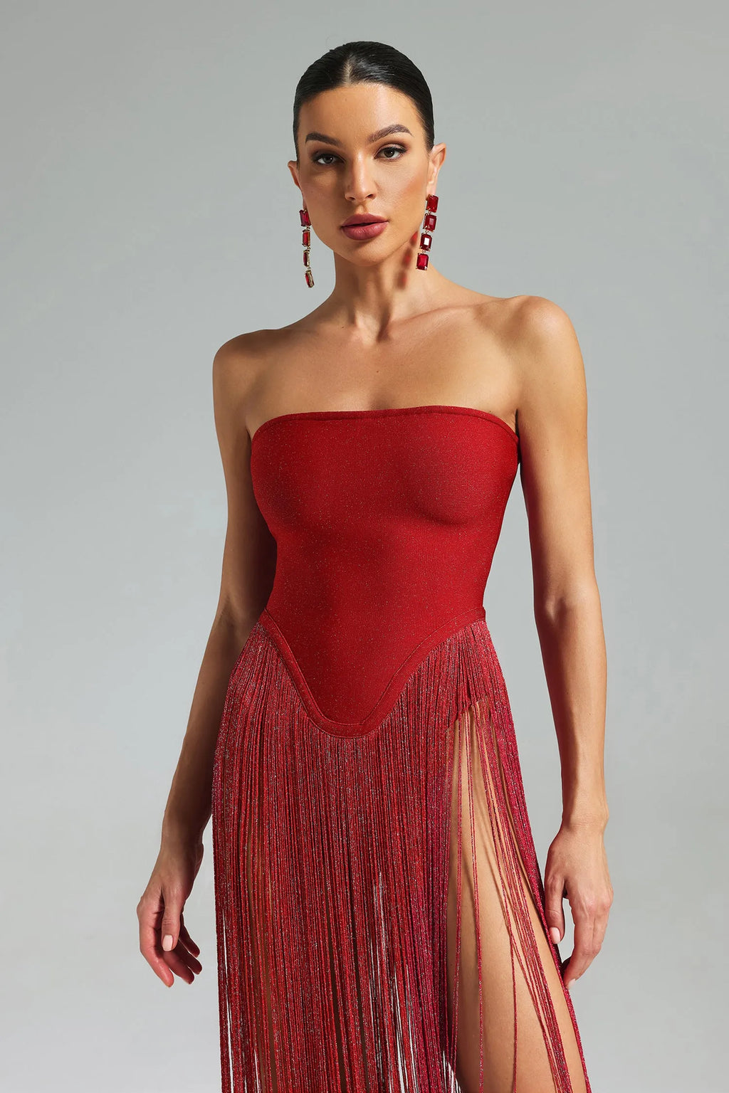 Valentina Tiara Glitter Bandajlı Maxi Elbise