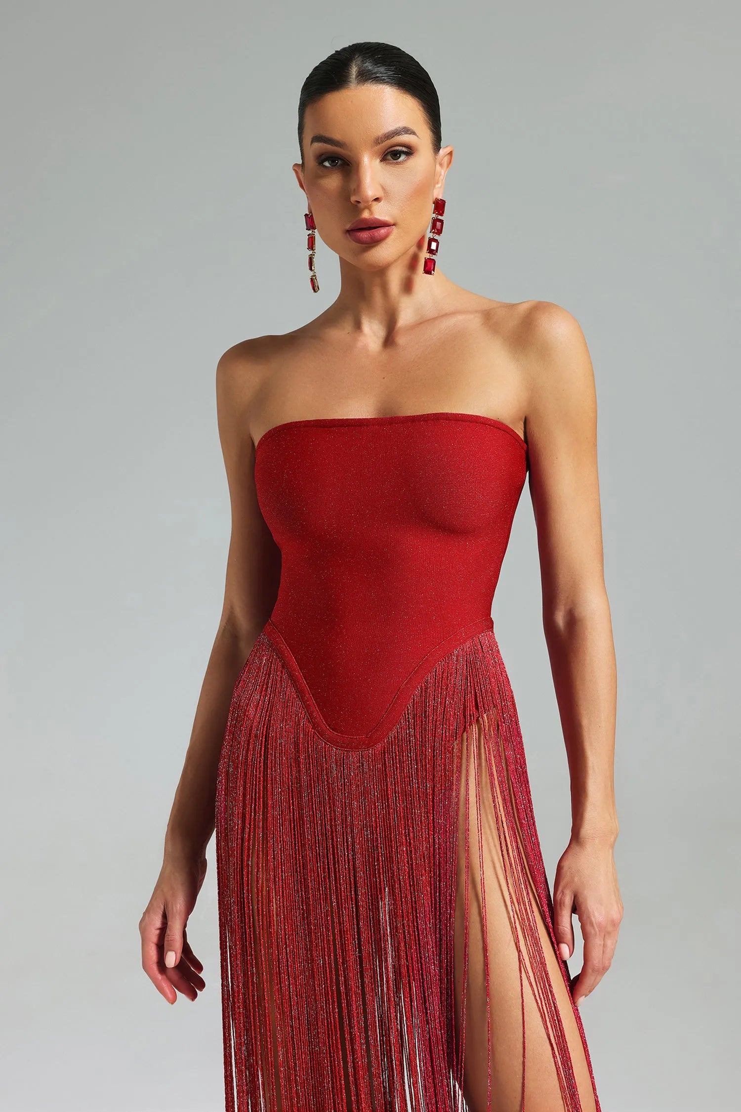 Valentina Tiara Glitter Bandajlı Maxi Elbise