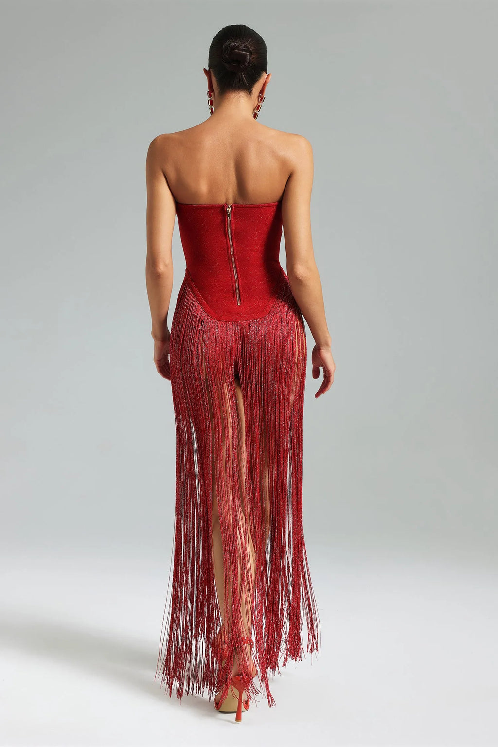 Valentina Tiara Glitter Bandajlı Maxi Elbise