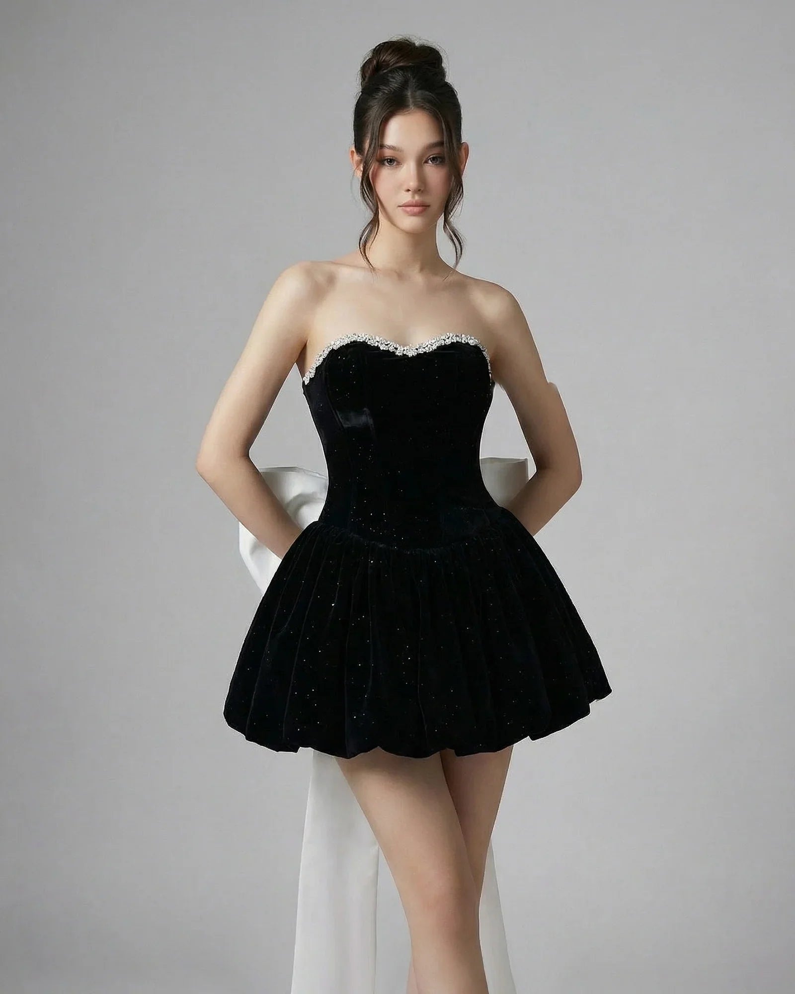 Kristal Korseli Premium Mini Elbise