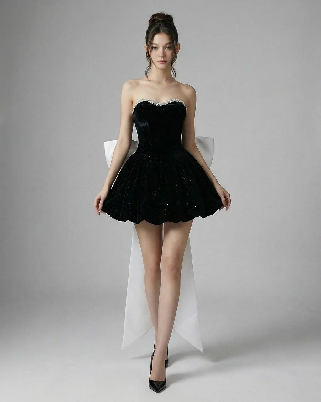 Kristal Korseli Premium Mini Elbise