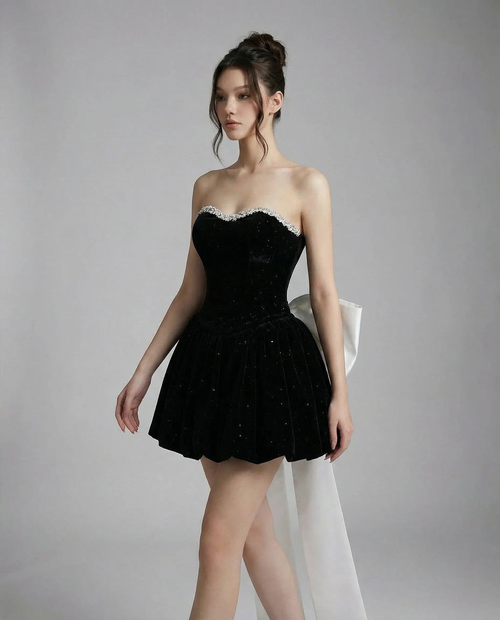 Kristal Korseli Premium Mini Elbise