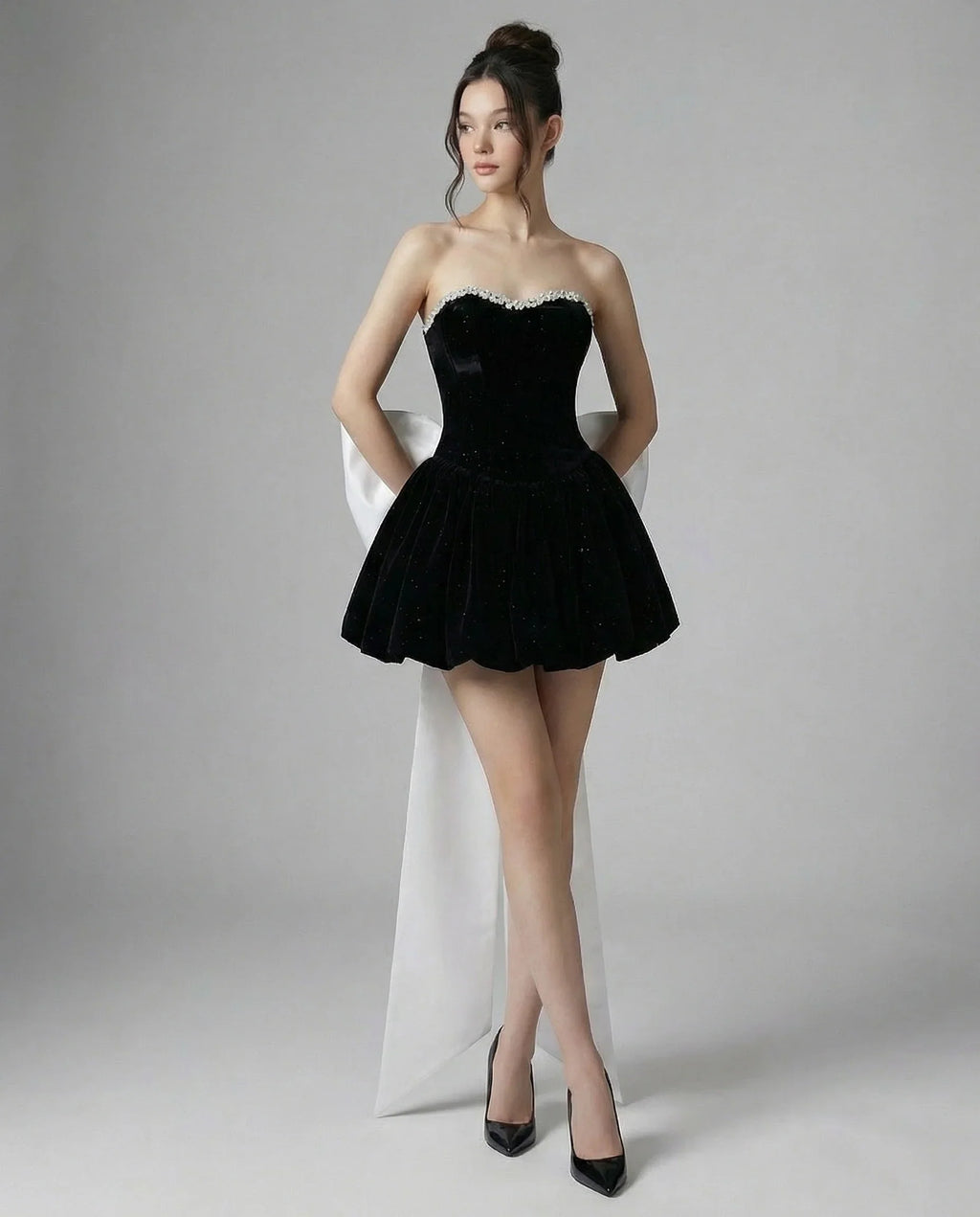 Kristal Korseli Premium Mini Elbise