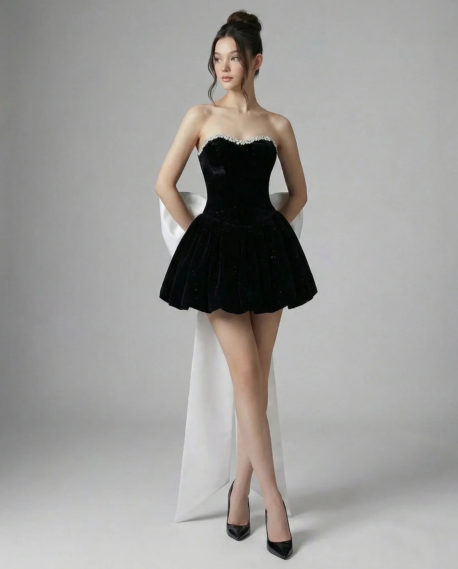 Kristal Korseli Premium Mini Elbise