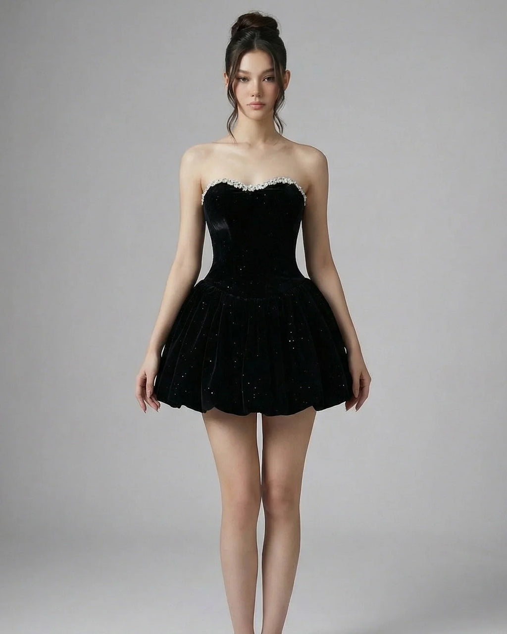 Kristal Korseli Premium Mini Elbise