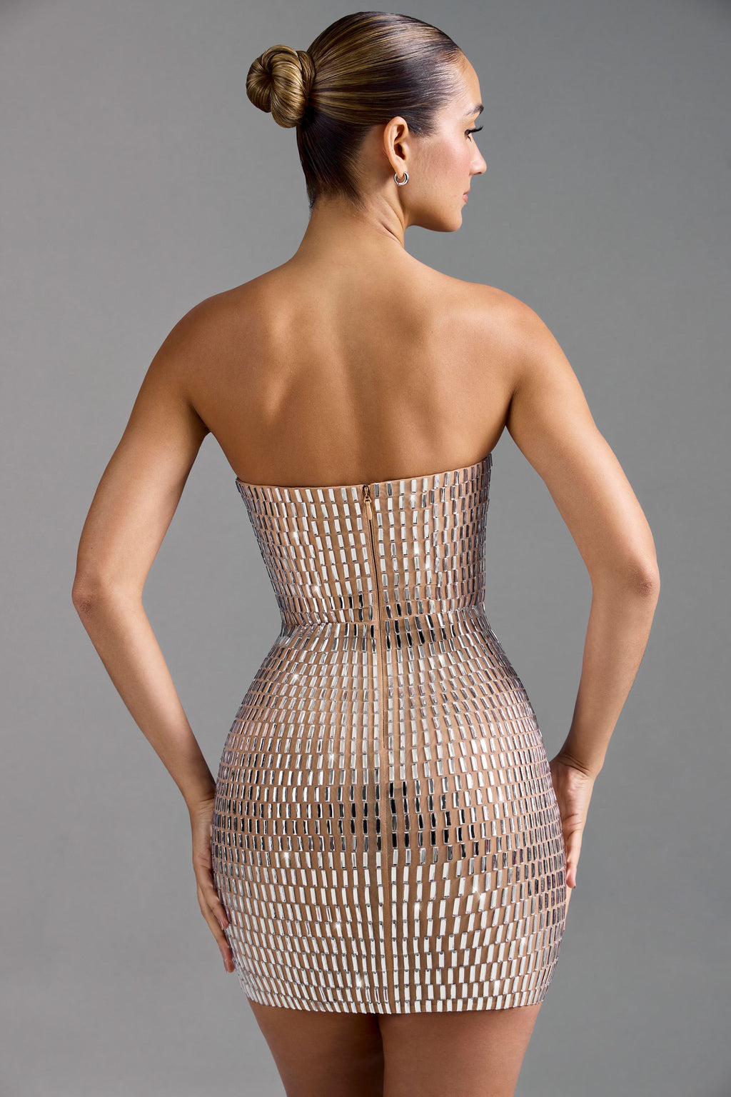 Daryne Bandeau İşlemeli Mini Elbise