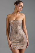 Daryne Bandeau İşlemeli Mini Elbise