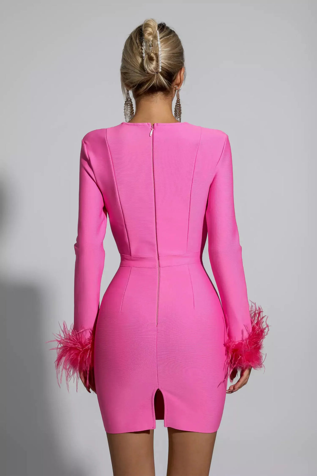 Asperia Pembe Premium Mini Elbise