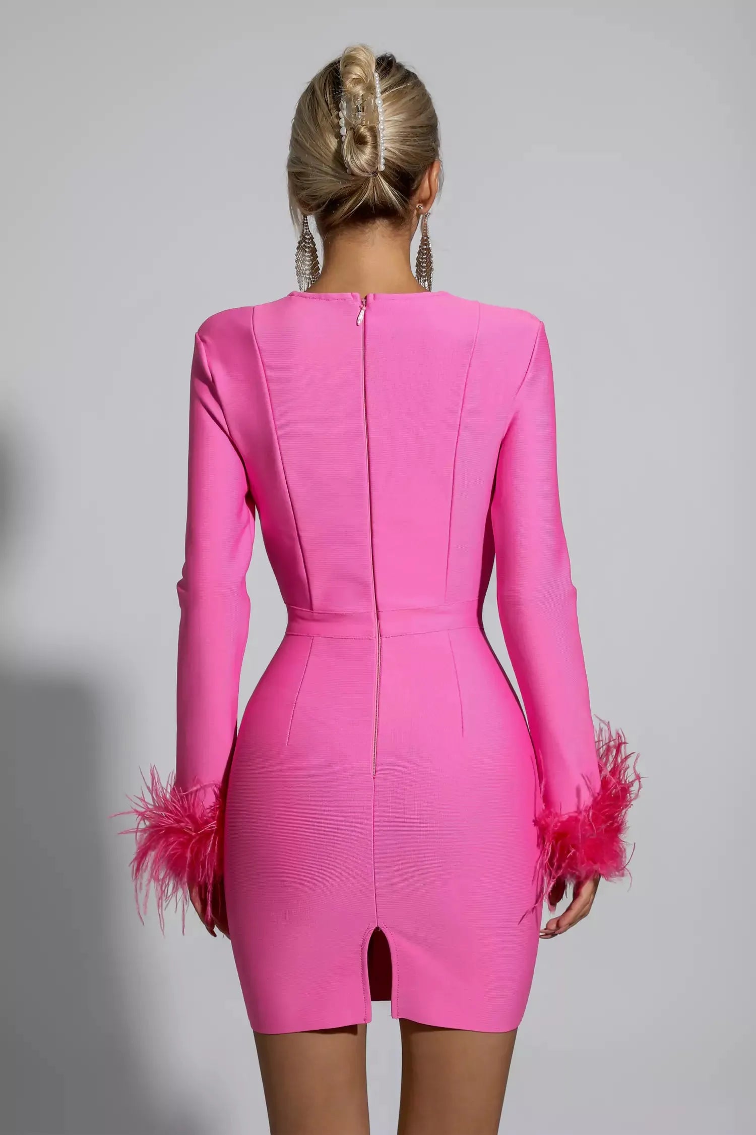Asperia Pembe Premium Mini Elbise