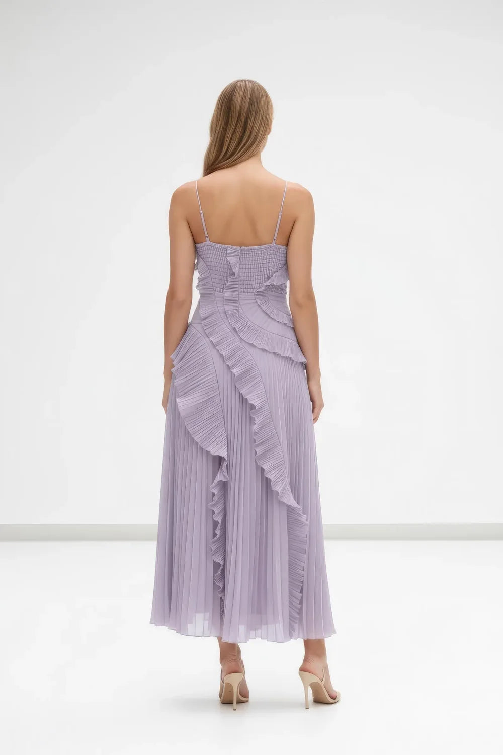 Beia Pileli Premium Midi Elbise