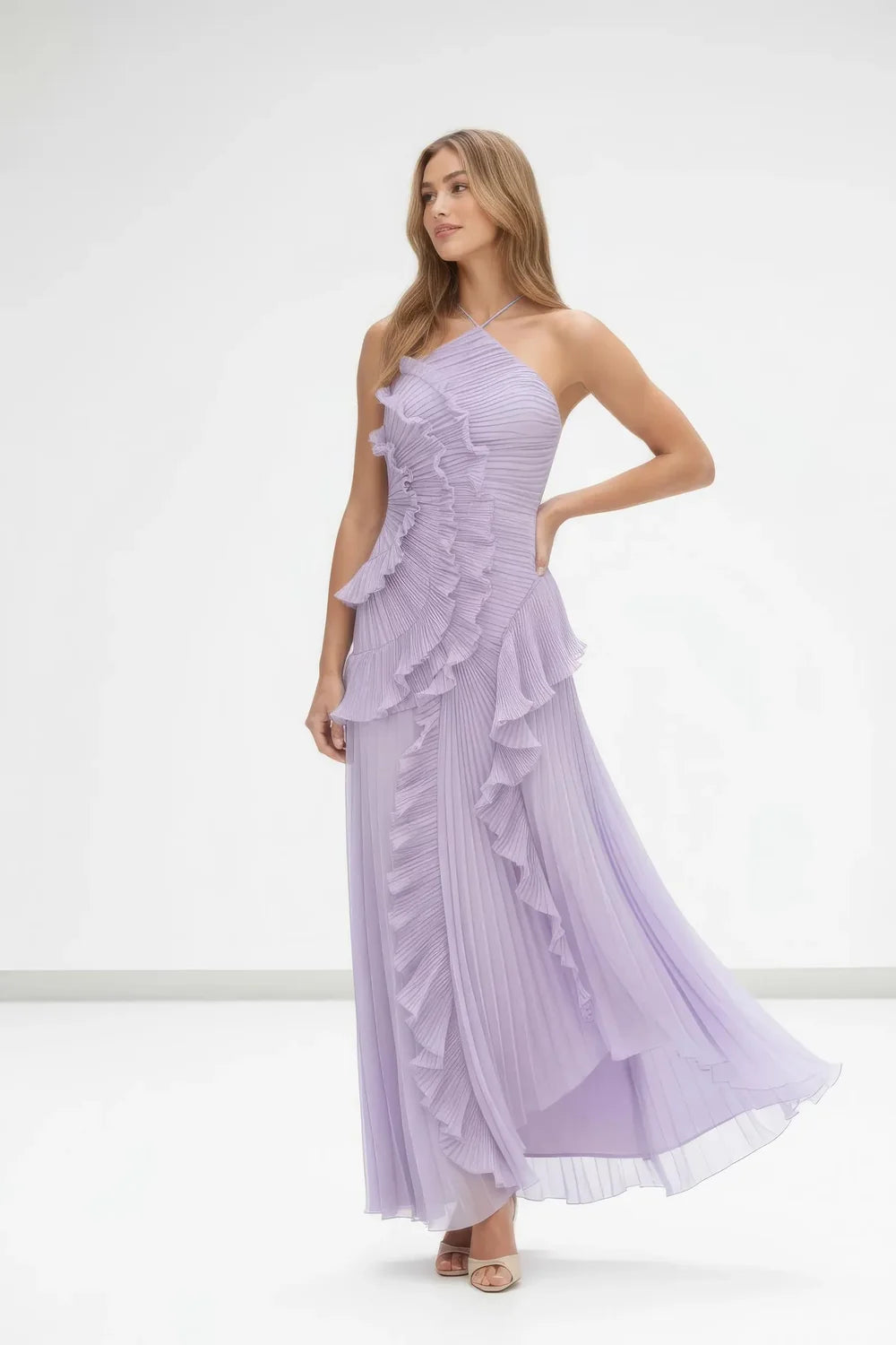 Beia Pileli Premium Midi Elbise