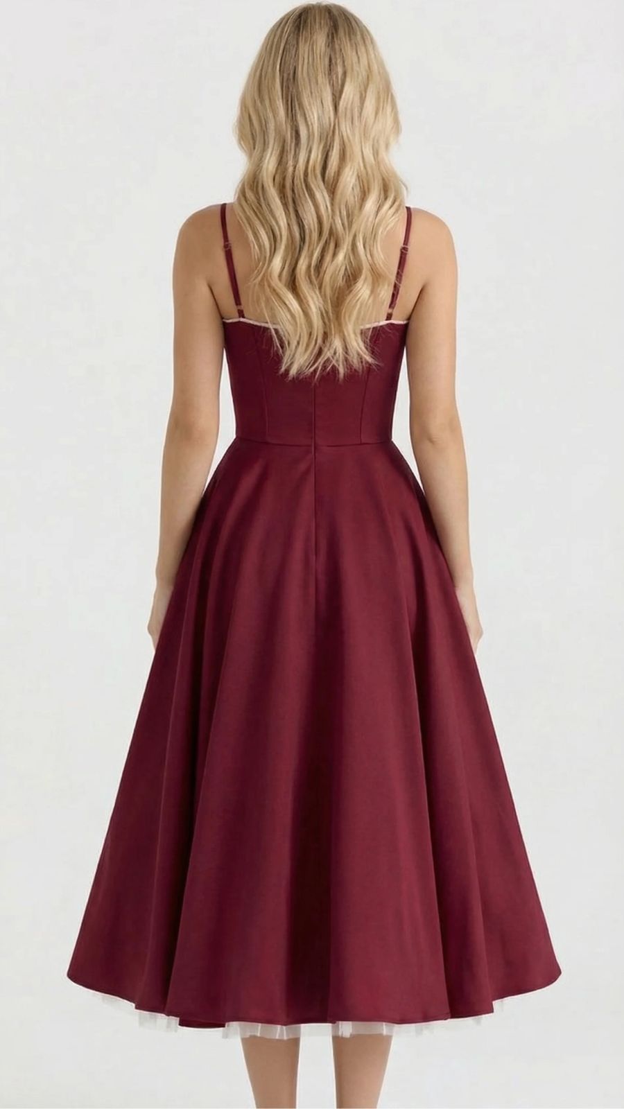 Selene Sweetheart Midi Elbise