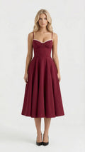 Selene Sweetheart Midi Elbise
