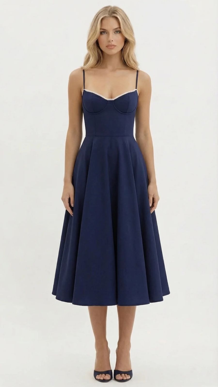 Selene Sweetheart Midi Elbise