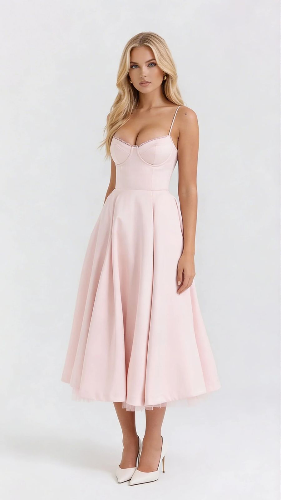 Selene Sweetheart Midi Elbise