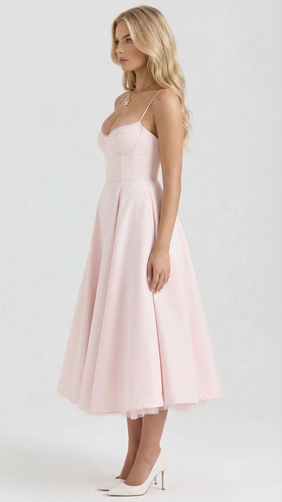 Selene Sweetheart Midi Elbise