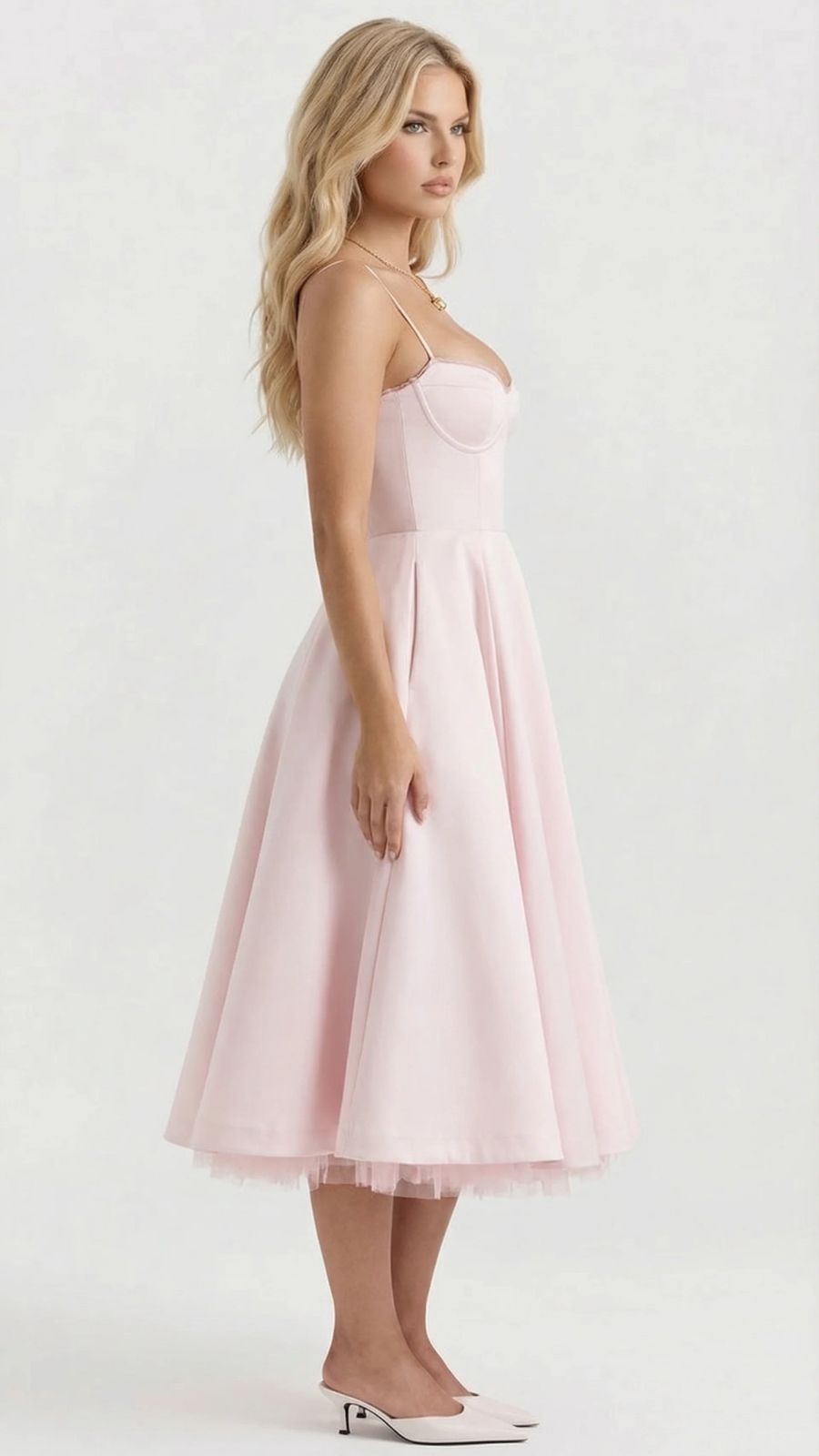 Selene Sweetheart Midi Elbise