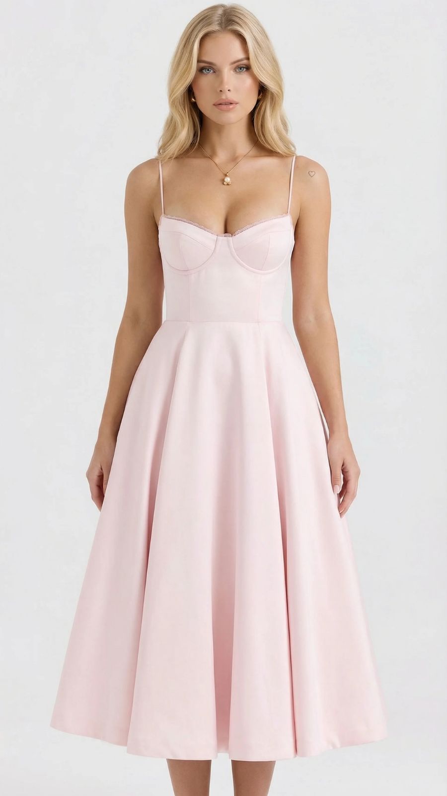 Selene Sweetheart Midi Elbise
