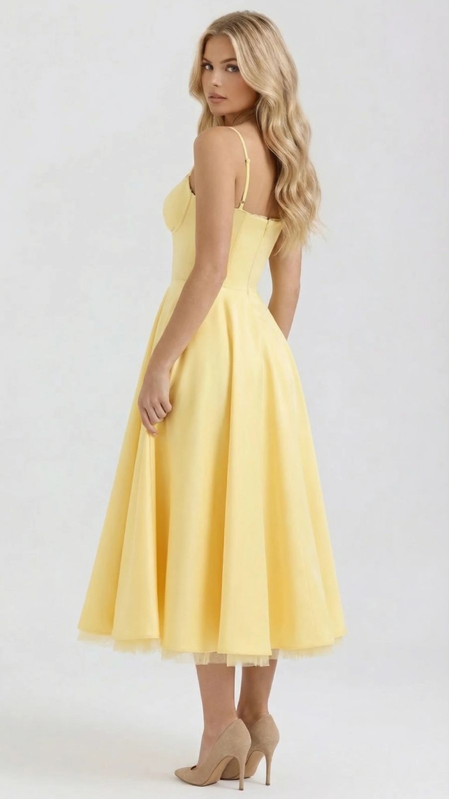 Selene Sweetheart Midi Elbise