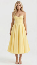 Selene Sweetheart Midi Elbise