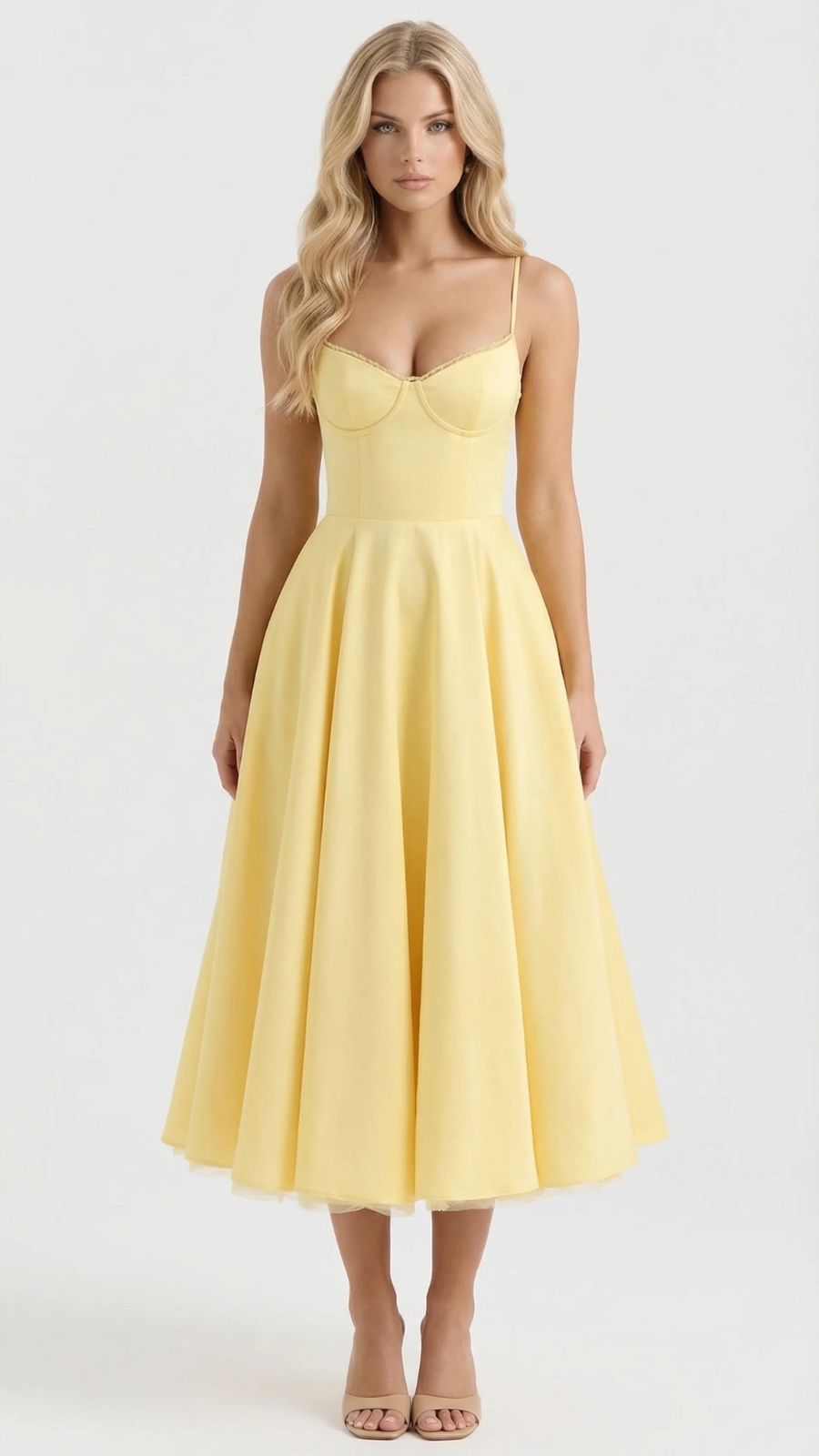 Selene Sweetheart Midi Elbise
