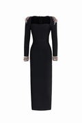 Niaca Rhinestones Bandaj Premium Midi Elbise